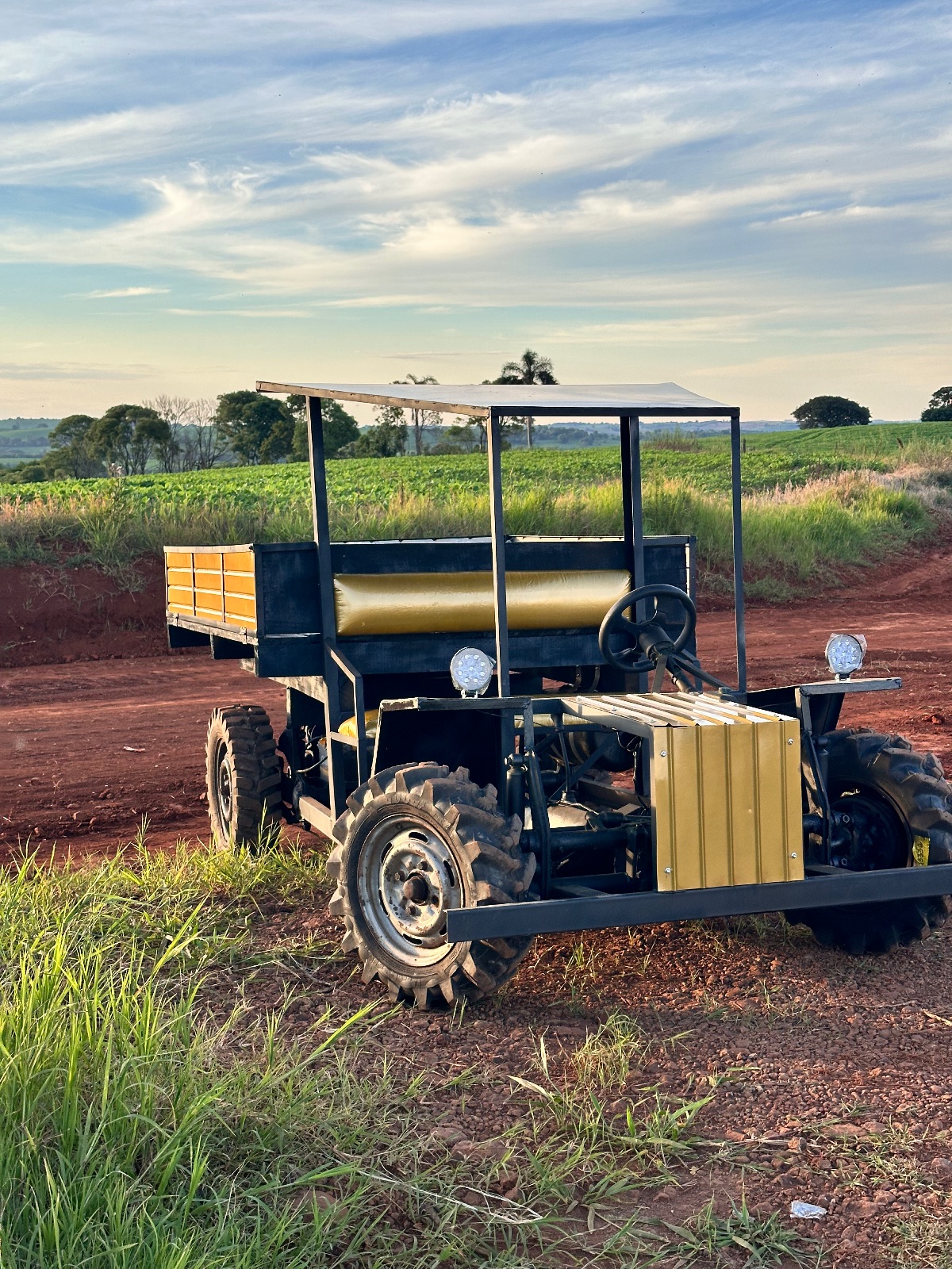 Carreta agrícola de fusca 1600 teto metálico